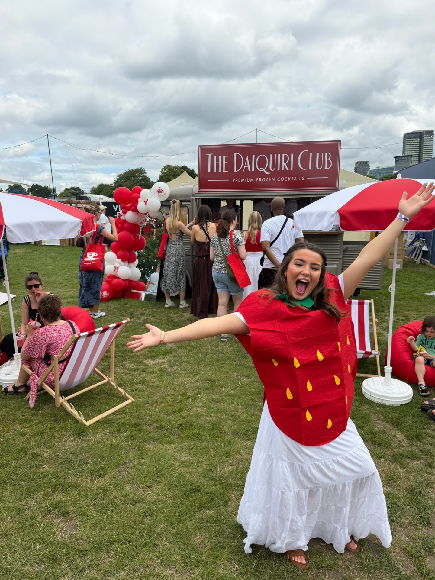 Serving frozen cocktails from The Daiquiri Club van