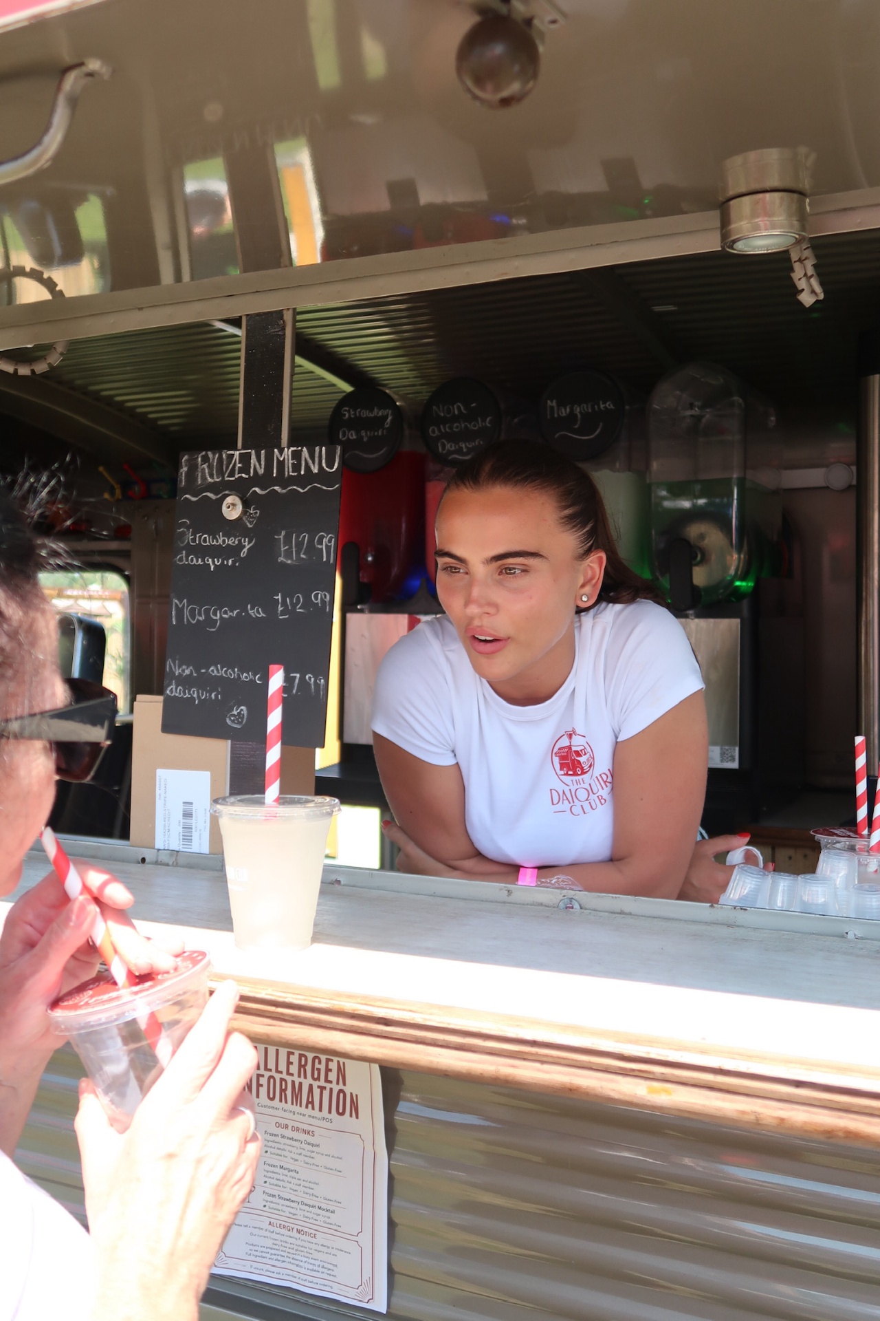 Ruby serving frozen cocktails